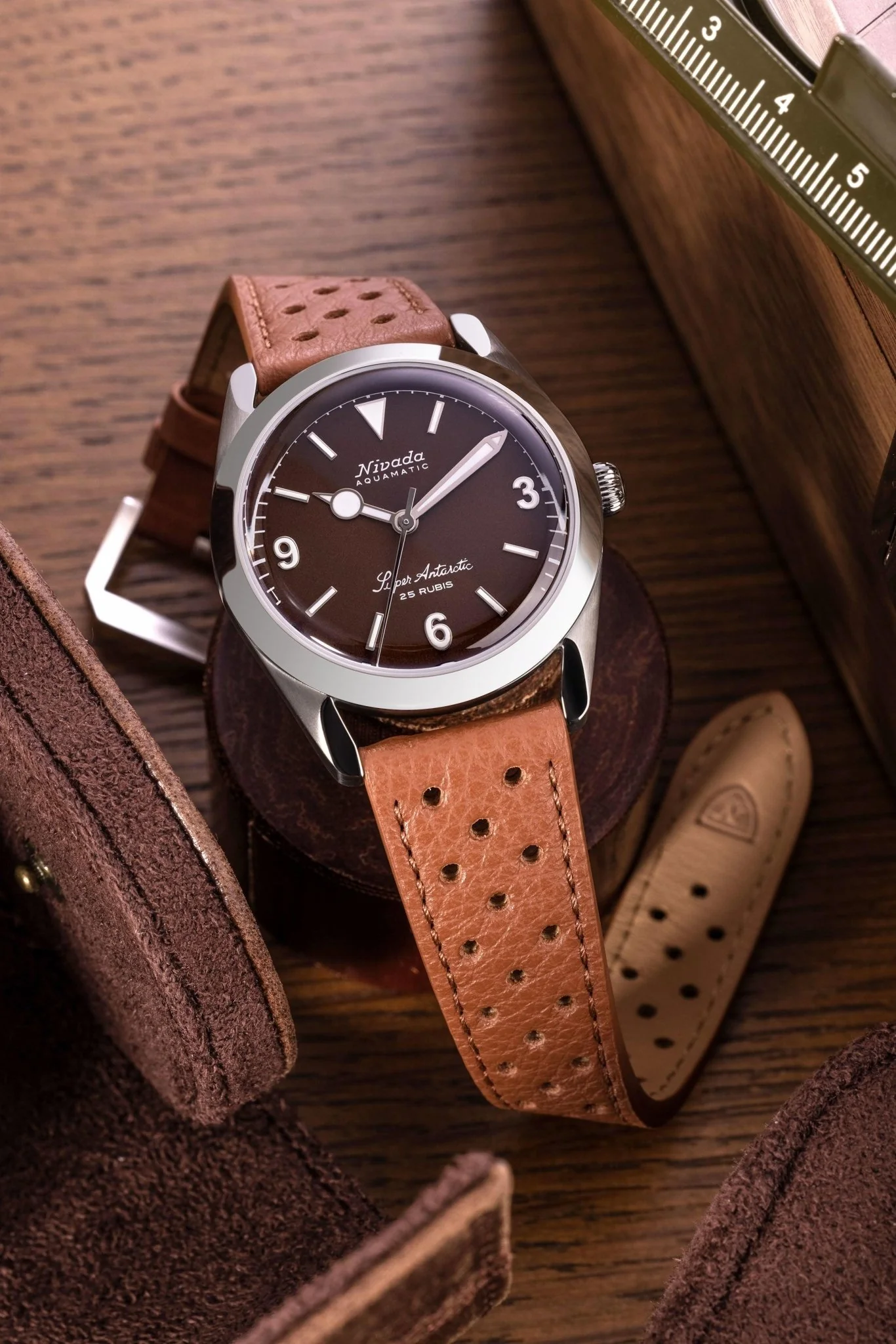 SUPER ANTARCTIC 3.6.9 BROWN NO VINTAGE EFFECT - WHITE LUMINOUS - 38mm - Image 7